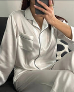 Long Style Pajamas SetPLEDOPLEDOSilverSLong Style Pajamas Set