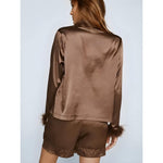 Brown Linad Feathers PajamasPLEDOPLEDOSBrown Linad Feathers Pajamas - PLEDO PLEDO